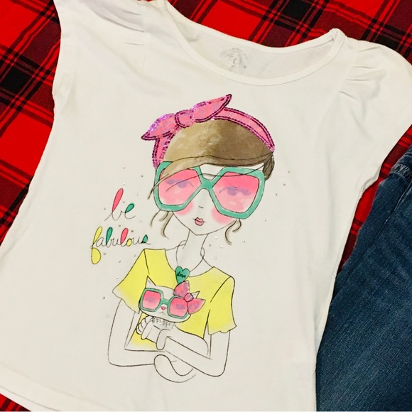 Sequin cat girl too and ballerina skinny denim jeans - school outfit  8 - Picture 5 of 8